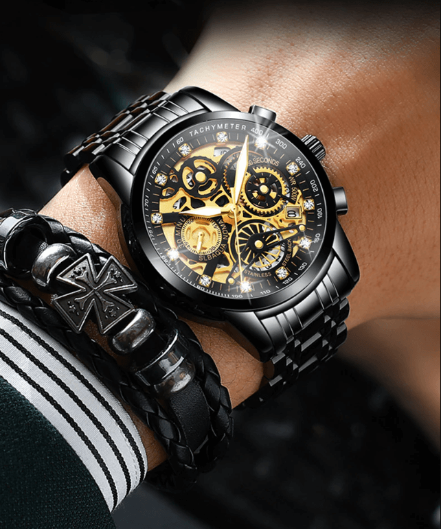 Skeleton men's wristwatch – Eclipse