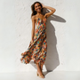 Sommerkleid mit Muster und Rückenfrei-Design – Elora