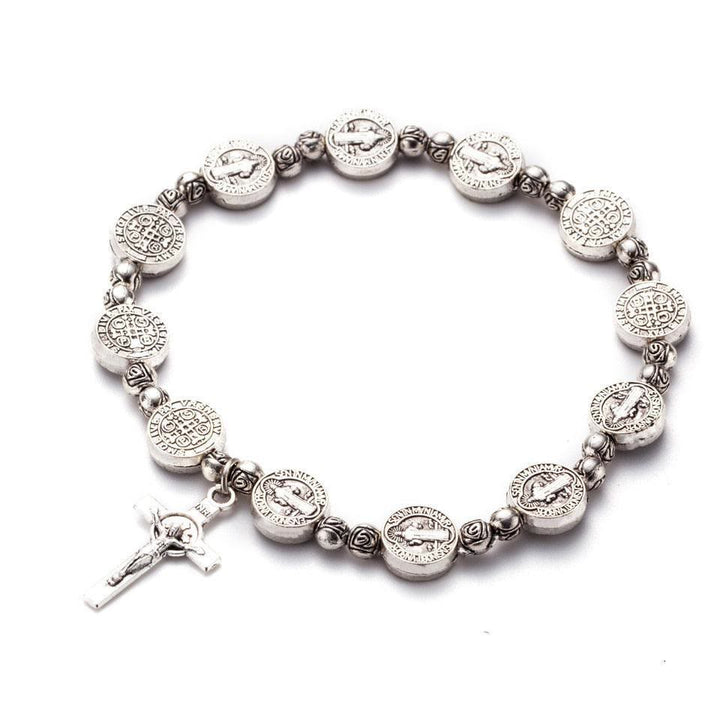 Gold and Silver Colored Christian Cross Bracelet – Solana