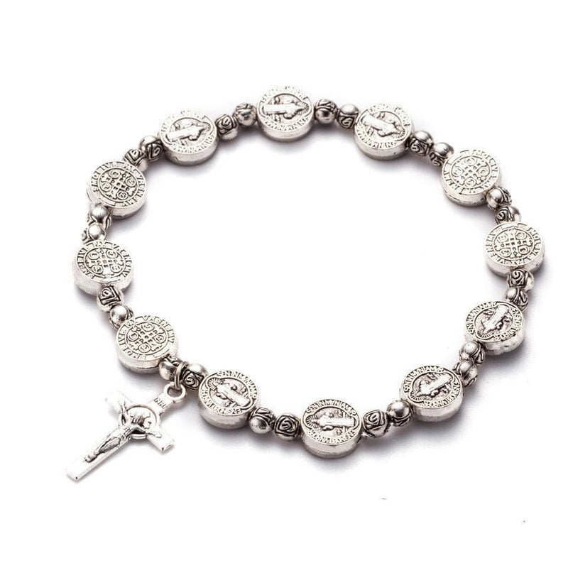 Gold and Silver Colored Christian Cross Bracelet – Solana