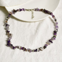 Stylishly Shaped Polished Crystal Necklace - Lina