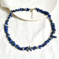 Stylishly Shaped Polished Crystal Necklace - Lina