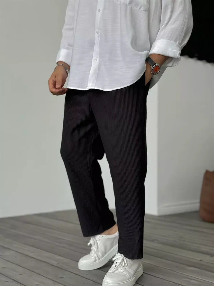 Luxe Herrenhose aus weichem Stoff – Alessio