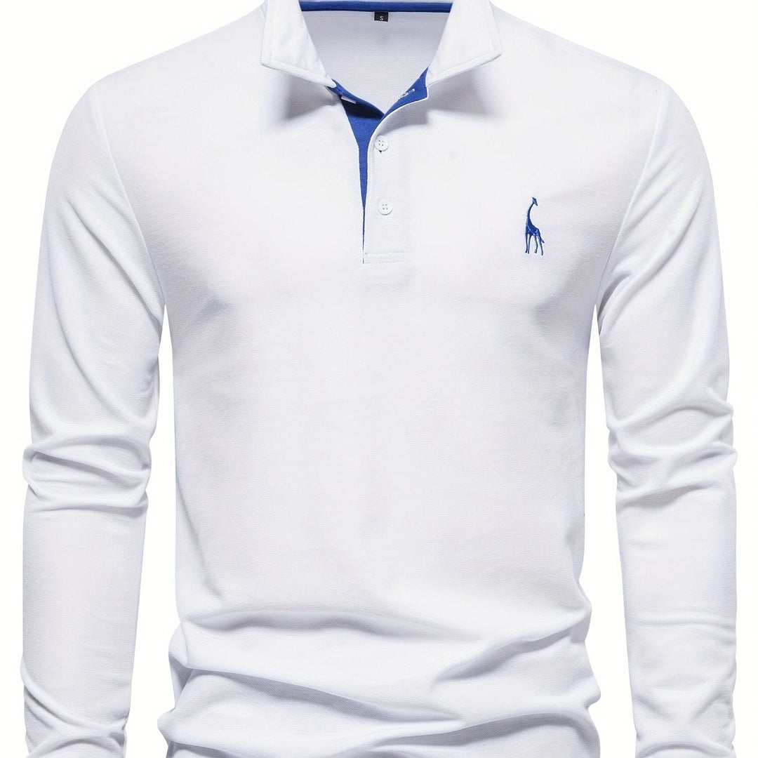 Polo cómodo para hombre con mangas largas