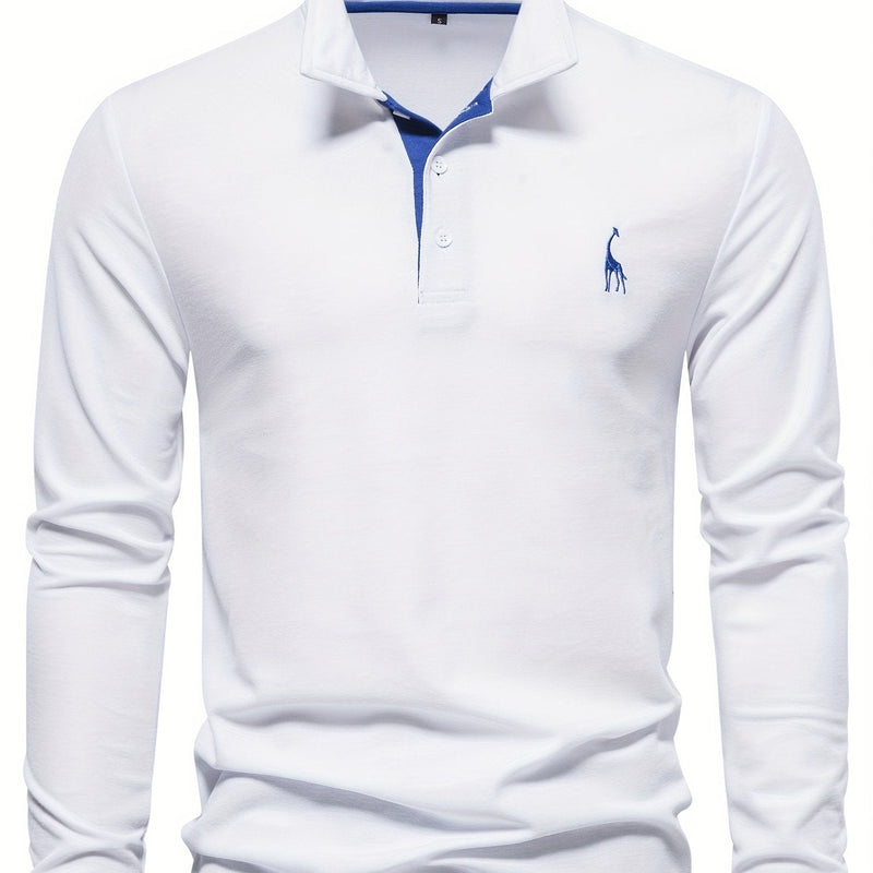 Polo cómodo para hombre con mangas largas