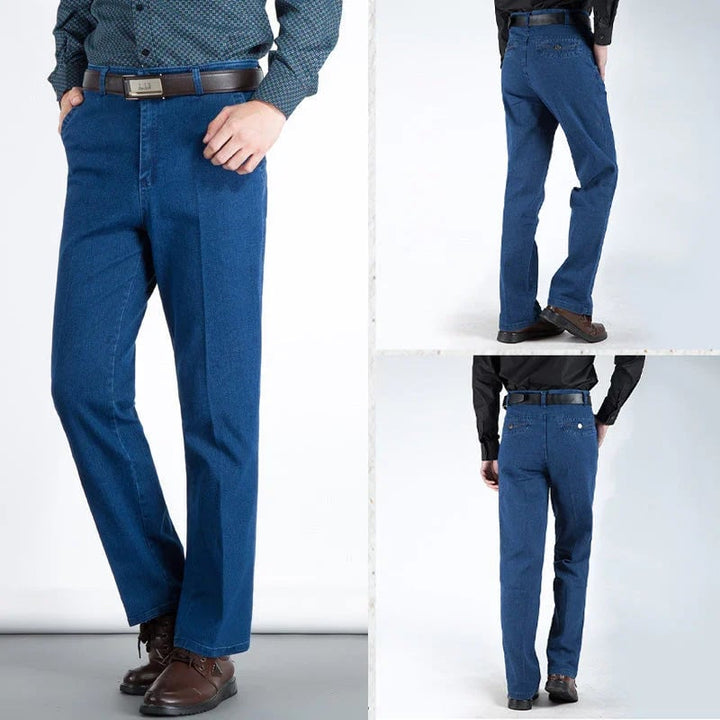 Men's Jeans with High Waist and Straight Leg – Tobias
