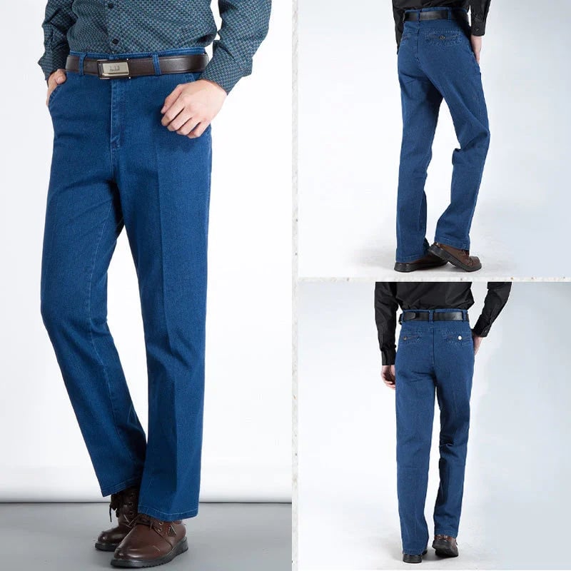Men's Jeans with High Waist and Straight Leg – Tobias