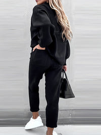 Casual Two-Piece Outfit with Cute Bear Print - Mila