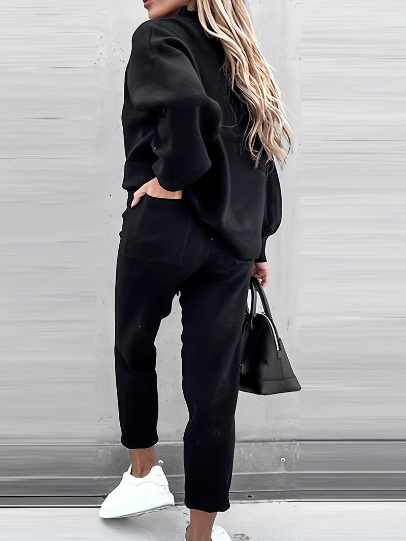 Casual Two-Piece Outfit with Cute Bear Print - Mila