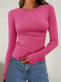 Damen Langarm Top mit Rundhalsausschnitt für Herbst & Winter – Vivienne