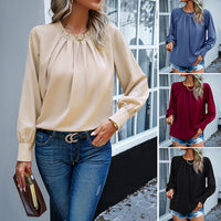 Dame top med foldedetalje – Amara