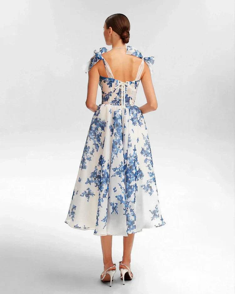 Enchanting Blue Floral Dress - Luna