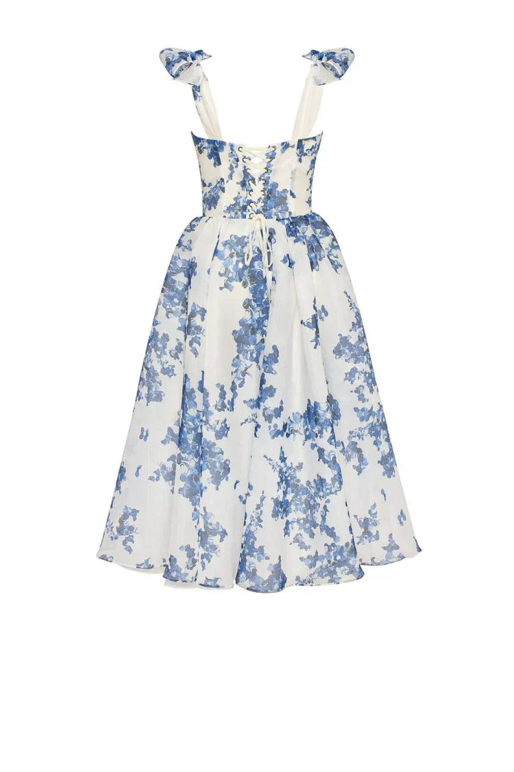 Enchanting Blue Floral Dress - Luna