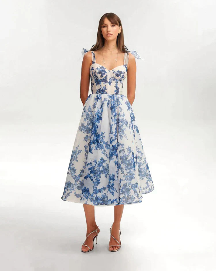 Enchanting Blue Floral Dress - Luna