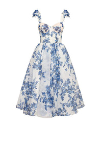 Enchanting Blue Floral Dress - Luna