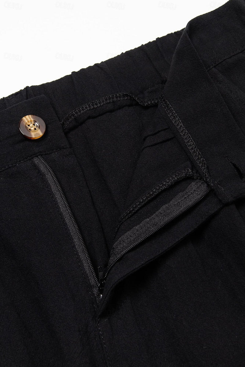 Stilvolle Leinen-Baumwoll-Herren Shorts – Mailand
