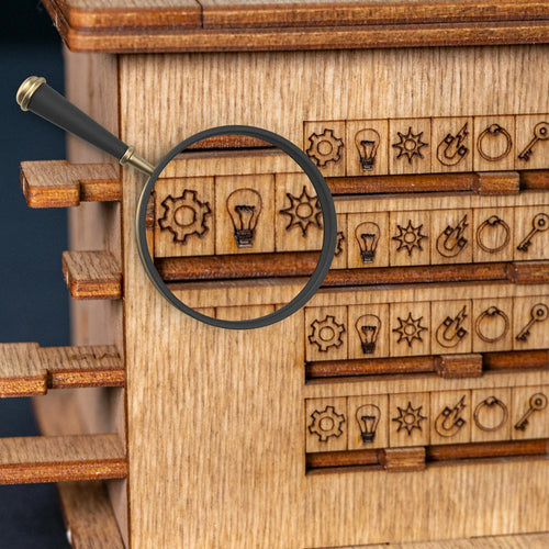 Interactive Wooden Escape Puzzle Box – MindVault