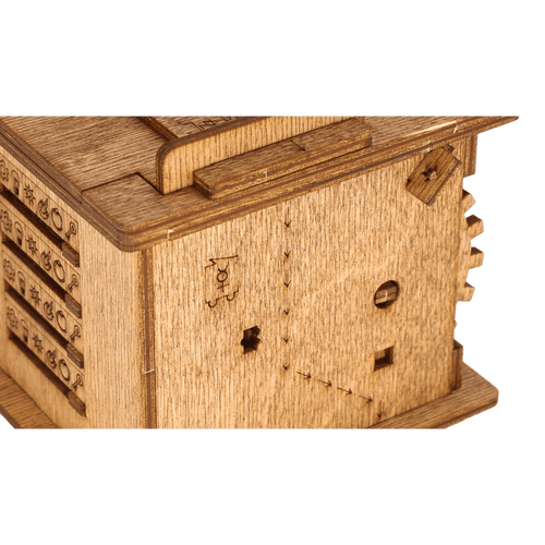 Interactive Wooden Escape Puzzle Box – MindVault