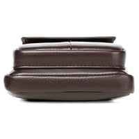 Compact PU Leather Crossbody Bag for Men with Adjustable Shoulder Strap