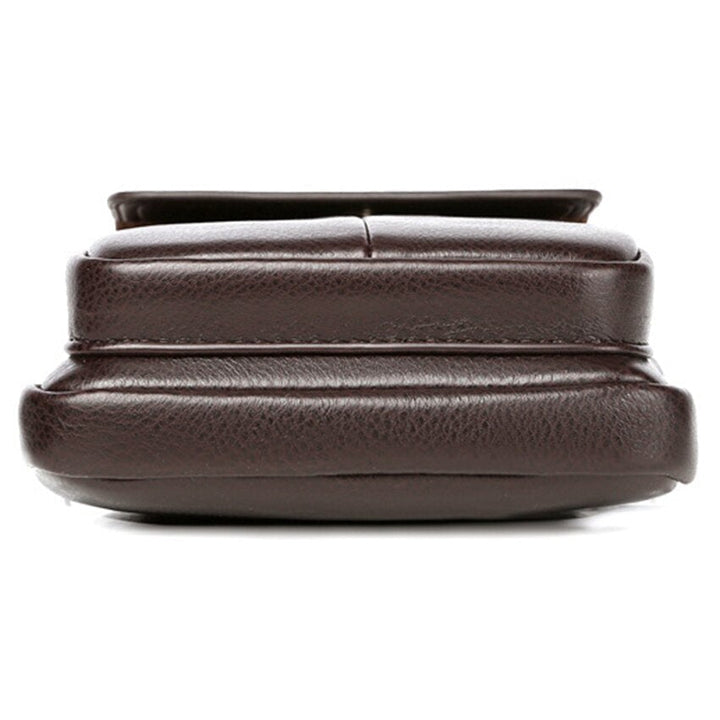 Compact PU Leather Crossbody Bag for Men with Adjustable Shoulder Strap