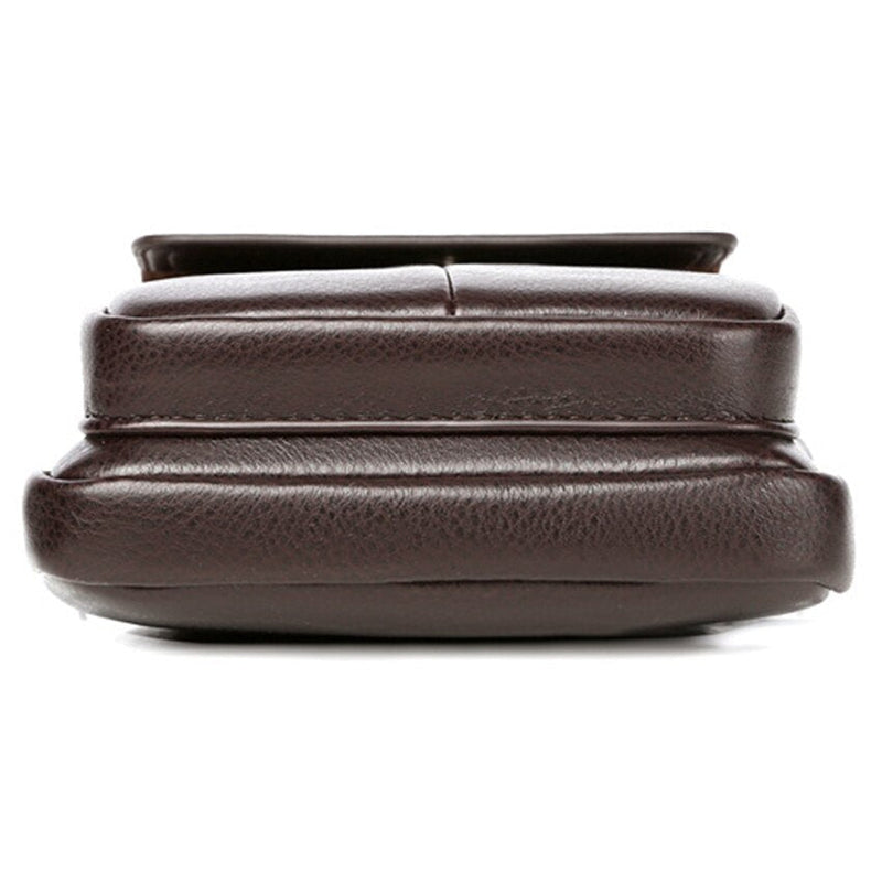 Compact PU Leather Crossbody Bag for Men with Adjustable Shoulder Strap