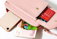 Compact shoulder bag made of PU leather with adjustable strap