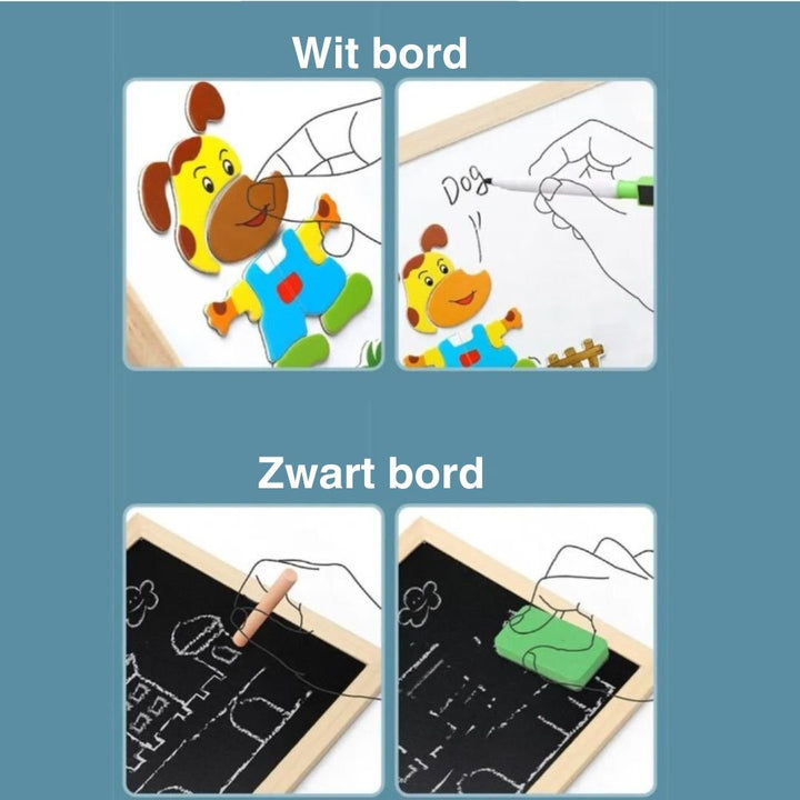 Magnetisches beidseitiges Zeichenbrett-Set – MiniArt Studio