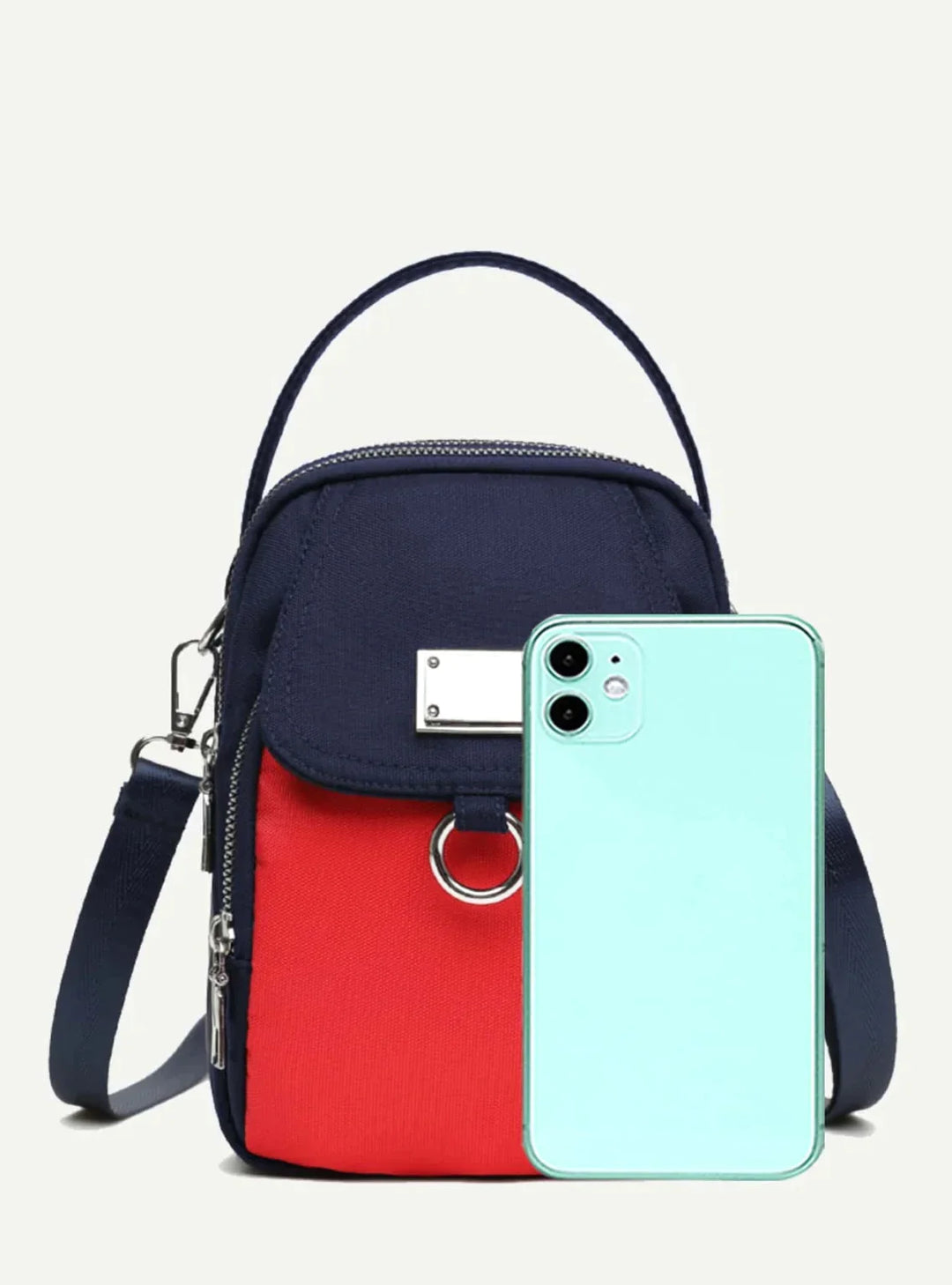 Bolso clásico de mujer con mucho espacio de almacenamiento - Celeste