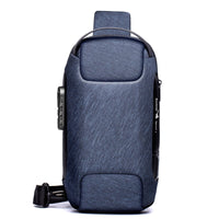 Compact Waterproof Shoulder Bag for Men – Anti-Theft with USB Charging Function