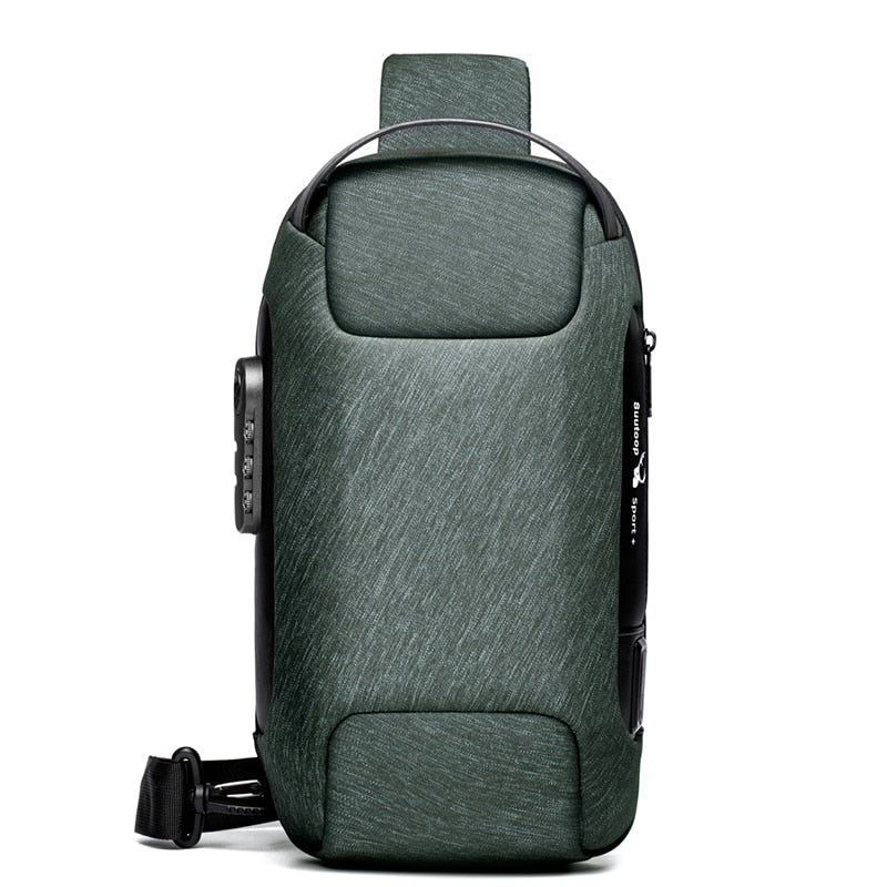 Compact Waterproof Shoulder Bag for Men – Anti-Theft with USB Charging Function