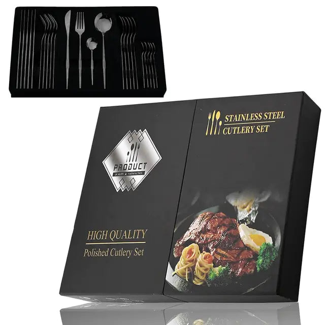 Juego de cubiertos RVS de 24 piezas – Aurinox
