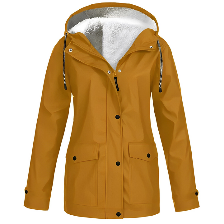 Fleece-Lined Women's Rain Jacket - WarmWarder