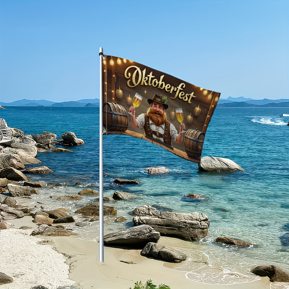 Oktoberfest Garden Flag – BeerFest Man Oktoberfest 2025