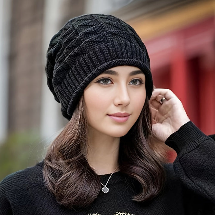 Women's knitted beanie light & elastic for spring and autumn – Alina