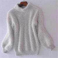 Casual Angora Knit Women's Sweater - Livia