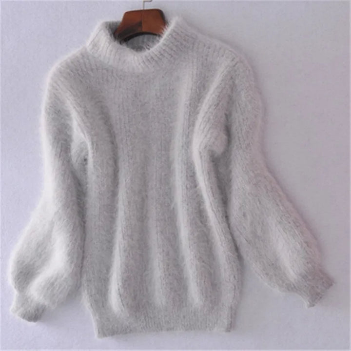 Casual Angora Knit Women's Sweater - Livia