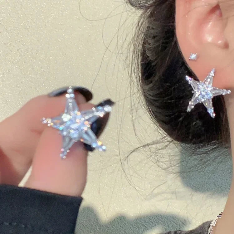 Zirkonia-stjerne-øreringe/ear cuff – Lyric