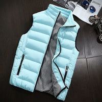 Water-repellent & Lined Men's Vest with Stand-up Collar – Henrik