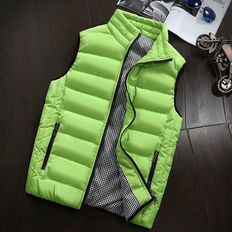 Water-repellent & Lined Men's Vest with Stand-up Collar – Henrik