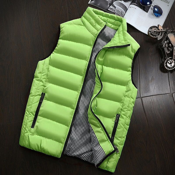 Water-repellent & Lined Men's Vest with Stand-up Collar – Henrik