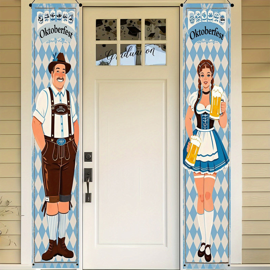 Oktoberfest Banner Sæt Polyester – WiesnWillkommen Oktoberfest 2025