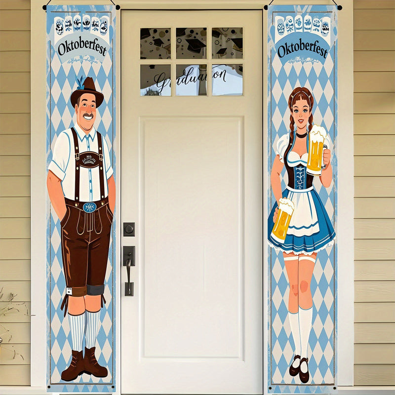 Oktoberfest Banner Sæt Polyester – WiesnWillkommen Oktoberfest 2025