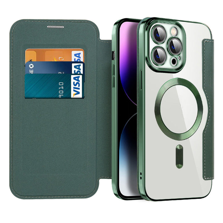 Leder Flip Case mit Magnet Adsorption & RFID-Schutz – Valtrix (1+1 GRATIS)