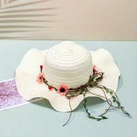 Women's Summer Straw Hat with Flower and Fruit Details – Solène