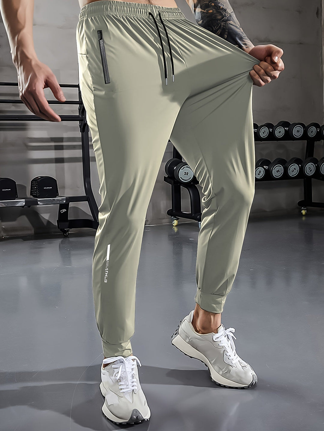 Solid Color Men's Sports Pants with Pockets - Niels