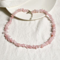 Stylishly Shaped Polished Crystal Necklace - Lina
