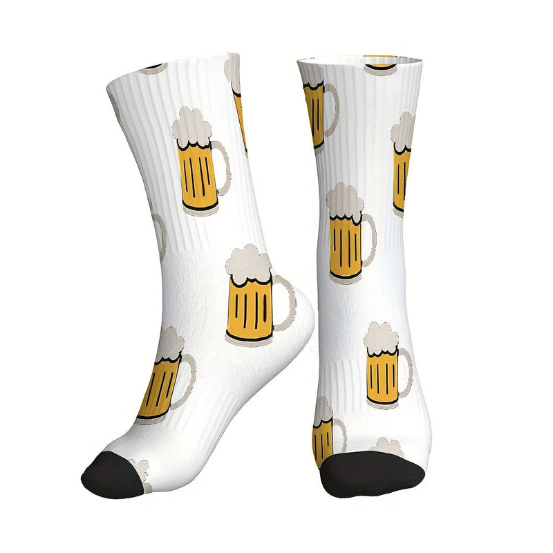 3 pairs of socks with beer mug print – HopfenSocken Oktoberfest 2025