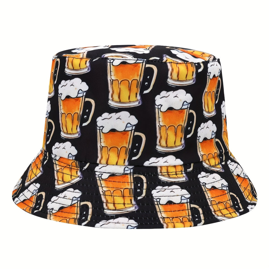 Sombrero tipo cubo unisex con estampado de cerveza – BierKracher Oktoberfest 2025