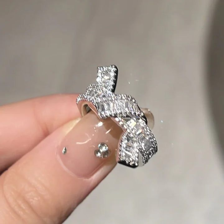 Adjustable Diamond Knot Ring – Serena