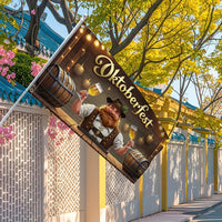 Oktoberfest Garden Flag – BeerFest Man Oktoberfest 2025
